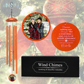 Christmas wind chime with photo personalized gift for holidays